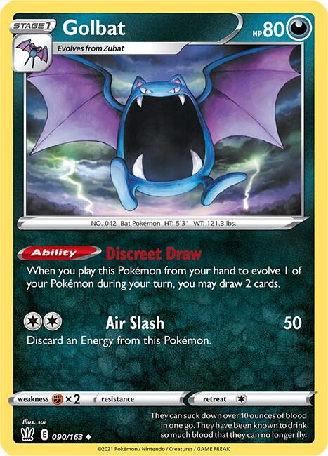 Golbat 090/163 card from SWSH05: Battle Styles
