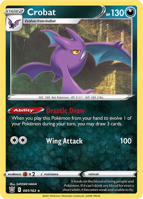 Crobat 091/163 card from SWSH05: Battle Styles