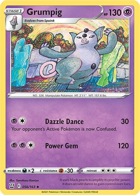 Grumpig 056/163 card from SWSH05: Battle Styles