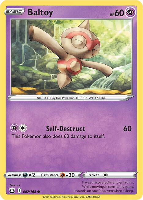 Baltoy 057/163 card from SWSH05: Battle Styles