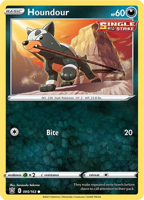 Houndour 095/163 card from SWSH05: Battle Styles