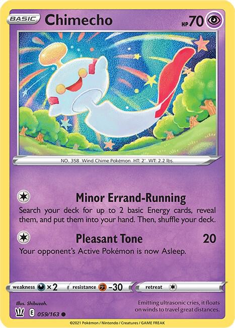 Chimecho 059/163 card from SWSH05: Battle Styles
