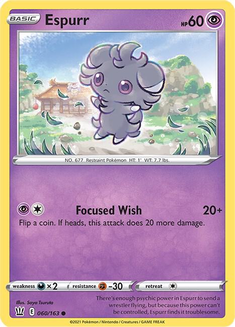 Espurr 060/163 card from SWSH05: Battle Styles
