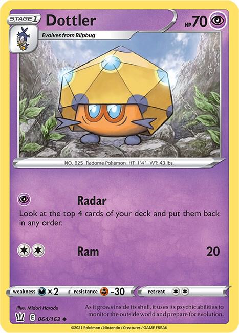 Dottler 064/163 card from SWSH05: Battle Styles