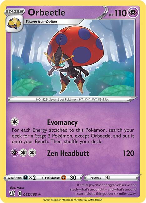 Orbeetle 065/163 card from SWSH05: Battle Styles