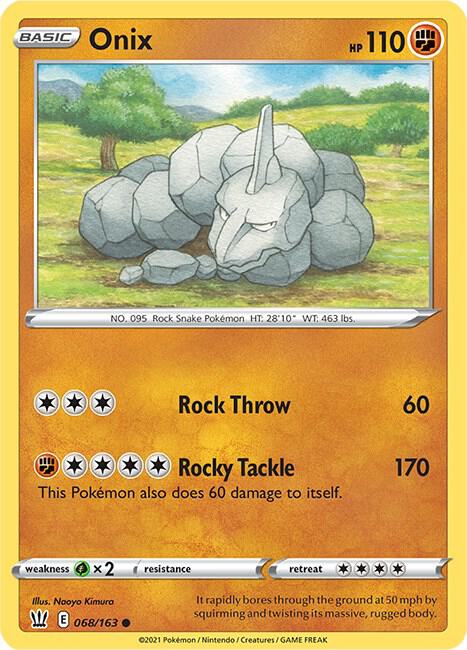 Onix 068/163 card from SWSH05: Battle Styles