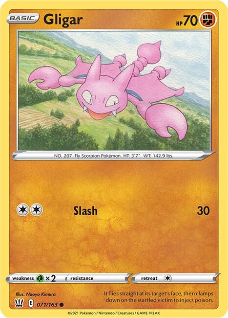 Gligar 071/163 card from SWSH05: Battle Styles