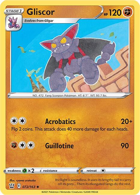 Gliscor 072/163 card from SWSH05: Battle Styles