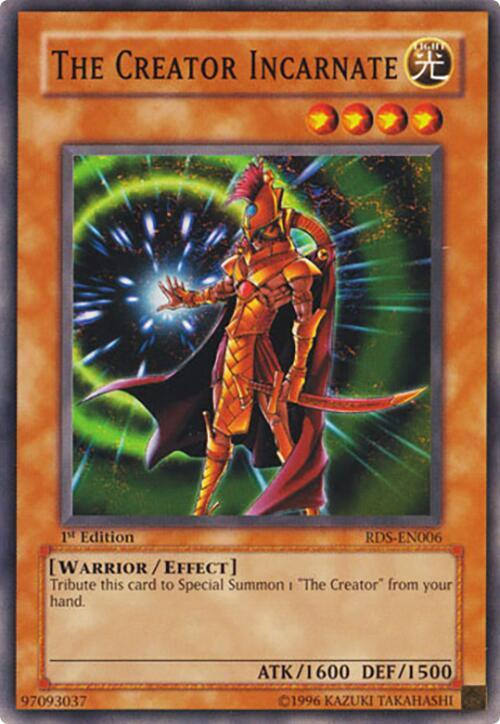 The Creator Incarnate RDS-EN006 card from Rise of Destiny