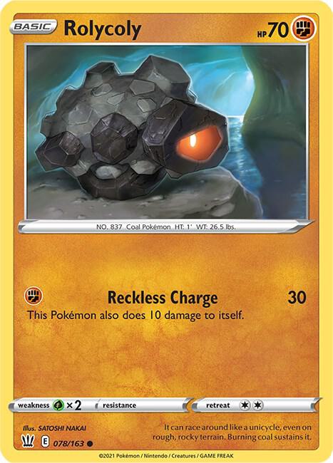 Rolycoly 078/163 card from SWSH05: Battle Styles