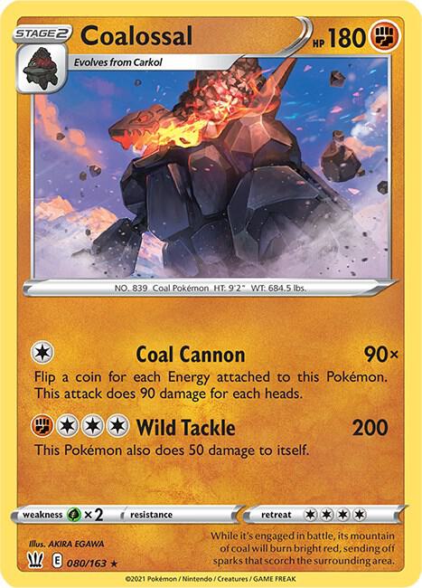 Coalossal 080/163 card from SWSH05: Battle Styles
