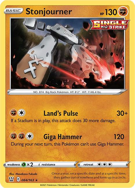 Stonjourner 084/163 card from SWSH05: Battle Styles