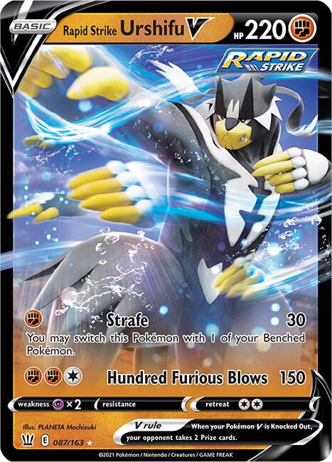 Rapid Strike Urshifu V 087/163 card from SWSH05: Battle Styles