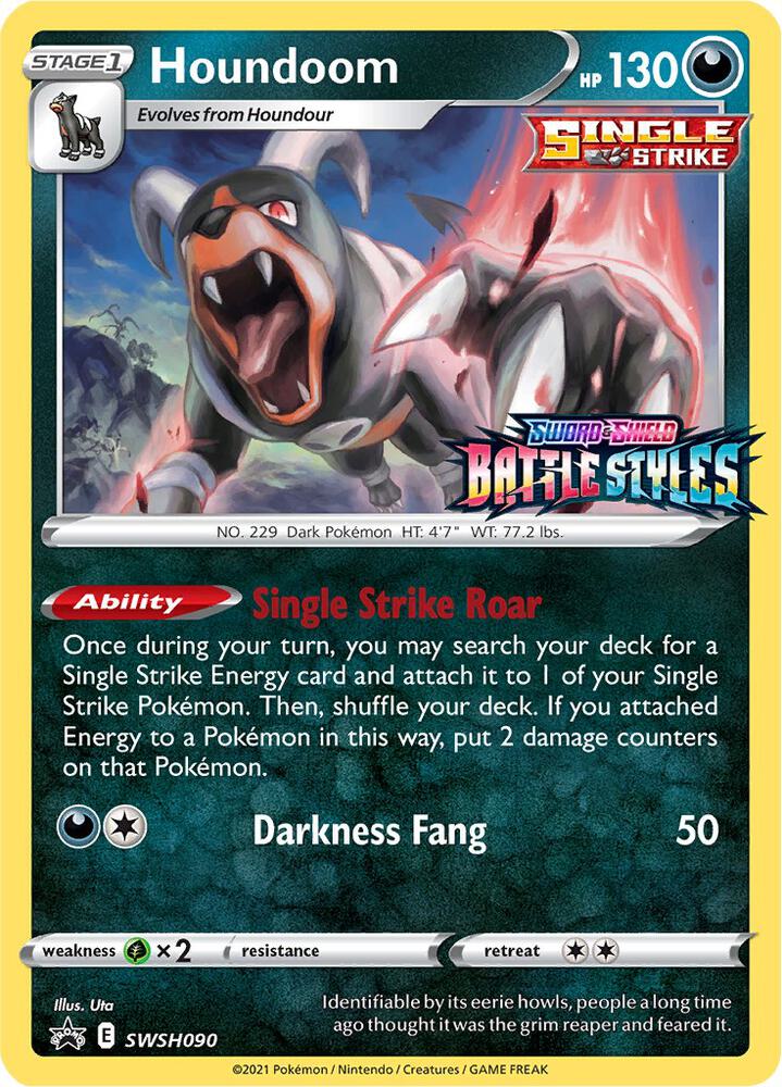 Houndoom (Prerelease) SWSH090 card from SWSH: Sword & Shield Promo Cards