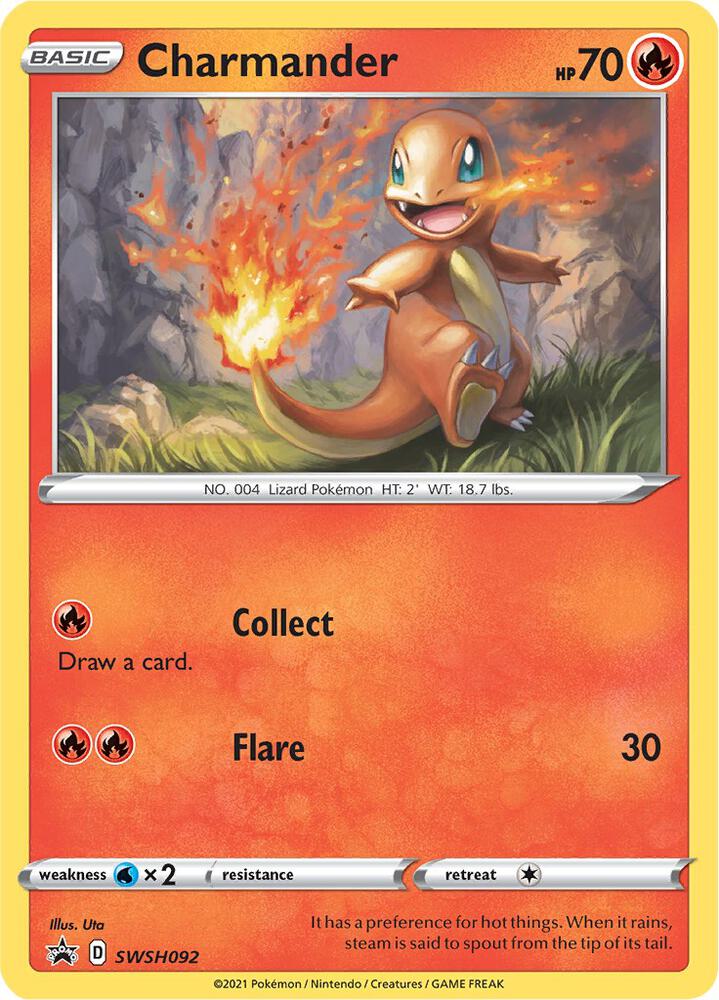Charmander SWSH092 card from SWSH: Sword & Shield Promo Cards