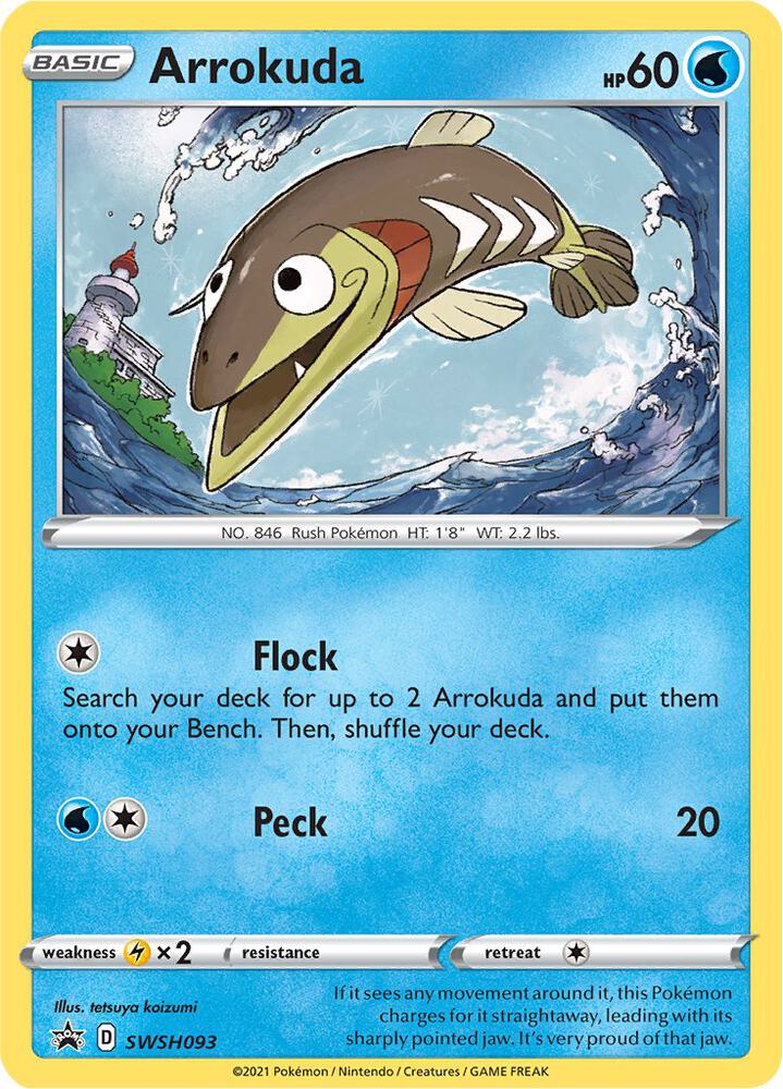 Arrokuda SWSH093 card from SWSH: Sword & Shield Promo Cards