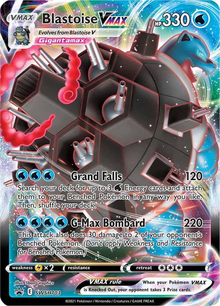 Blastoise VMAX SWSH103 card from SWSH: Sword & Shield Promo Cards