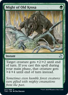 Might of Old Krosa 217 card from Time Spiral: Remastered
