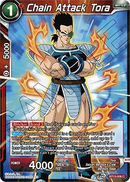 Chain Attack Tora BT13-006 card from Supreme Rivalry