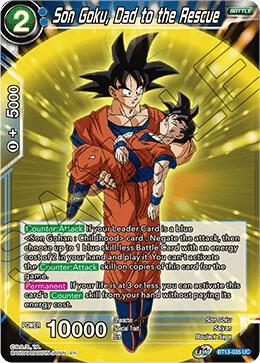 Son Goku, Dad to the Rescue BT13-035 card from Supreme Rivalry
