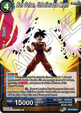 Son Gohan, Unbelievable Might BT13-038 card from Supreme Rivalry