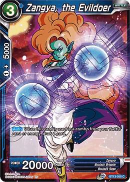 Zangya, the Evildoer BT13-050 card from Supreme Rivalry
