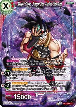 Masked Saiyan, Avenger from Another Dimension BT13-003 card from Supreme Rivalry