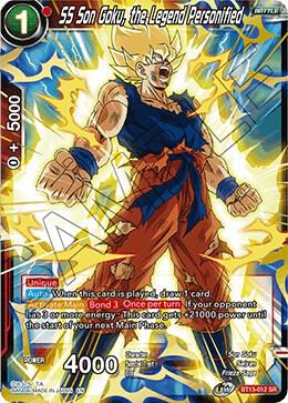 SS Son Goku, the Legend Personified BT13-012 card from Supreme Rivalry