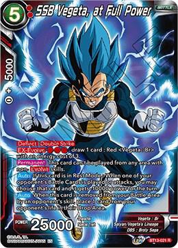 SSB Vegeta, at Full Power BT13-021 card from Supreme Rivalry