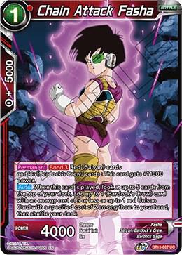 Chain Attack Fasha BT13-007 card from Supreme Rivalry