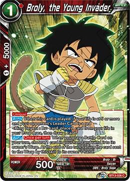Broly, the Young Invader BT13-026 card from Supreme Rivalry