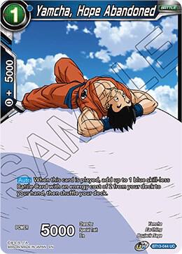 Yamcha, Hope Abandoned BT13-044 card from Supreme Rivalry