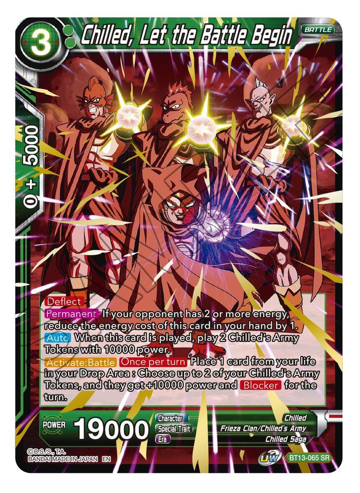 Chilled, Let the Battle Begin BT13-065 card from Supreme Rivalry