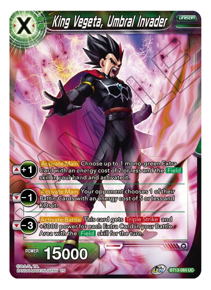 King Vegeta, Umbral Invader BT13-064 card from Supreme Rivalry
