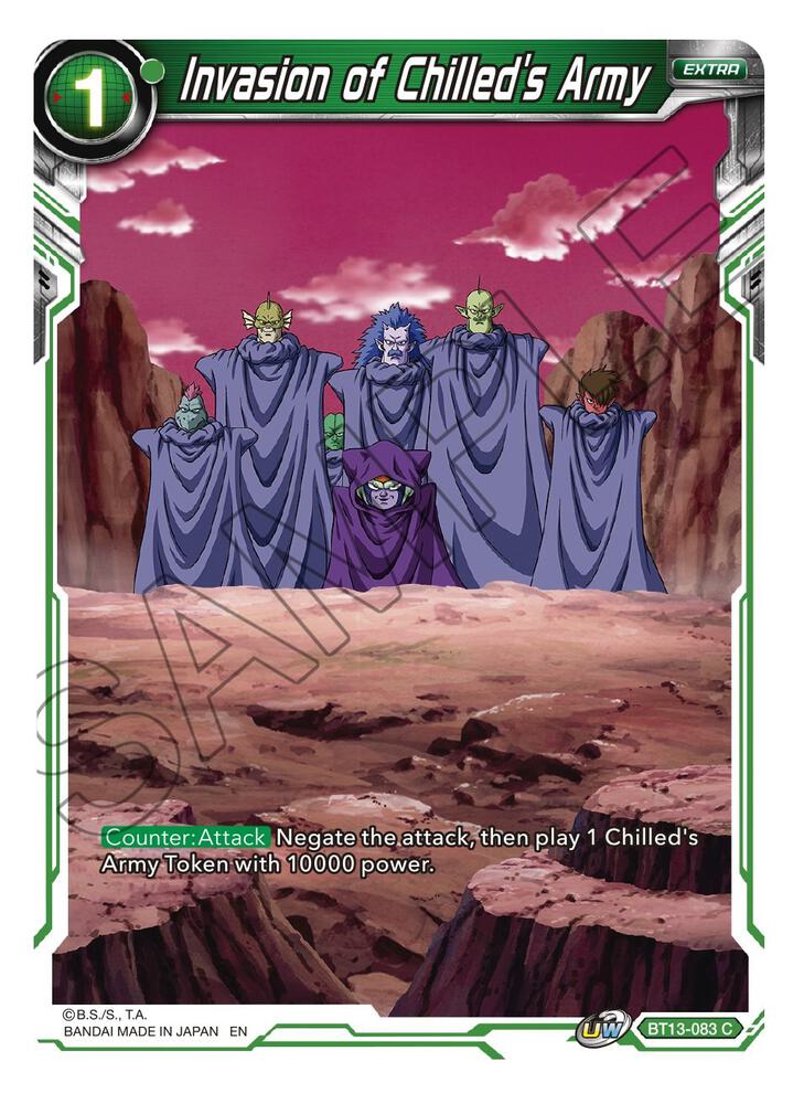 Invasion of Chilled's Army BT13-083 card from Supreme Rivalry