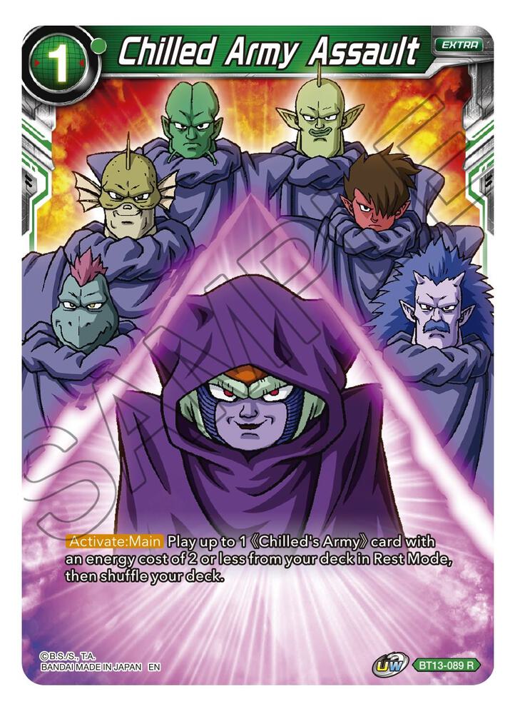 Chilled Army Assault BT13-089 card from Supreme Rivalry
