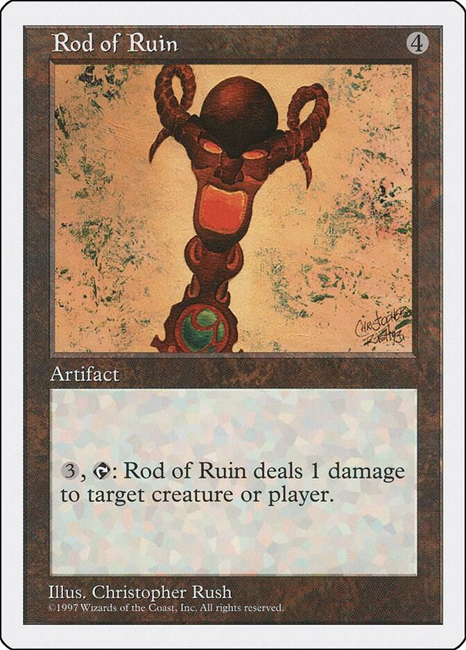 Rod of Ruin card from Fifth Edition