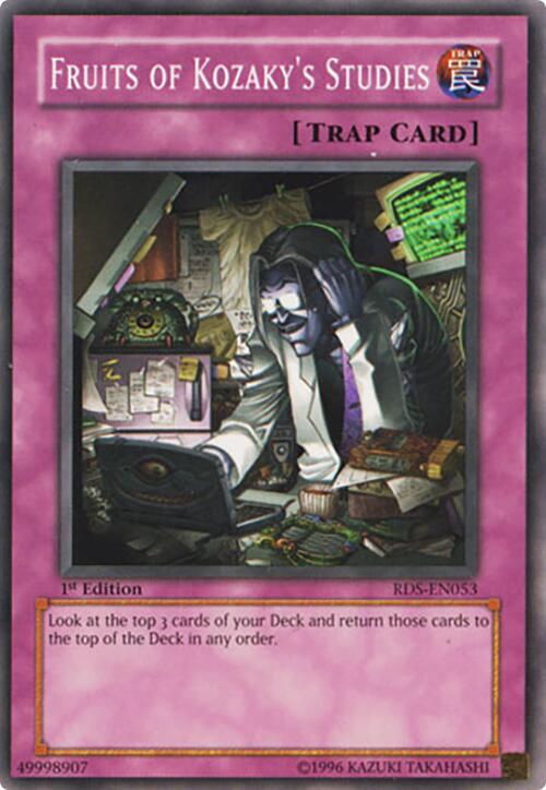 Fruits of Kozaky's Studies RDS-EN053 card from Rise of Destiny