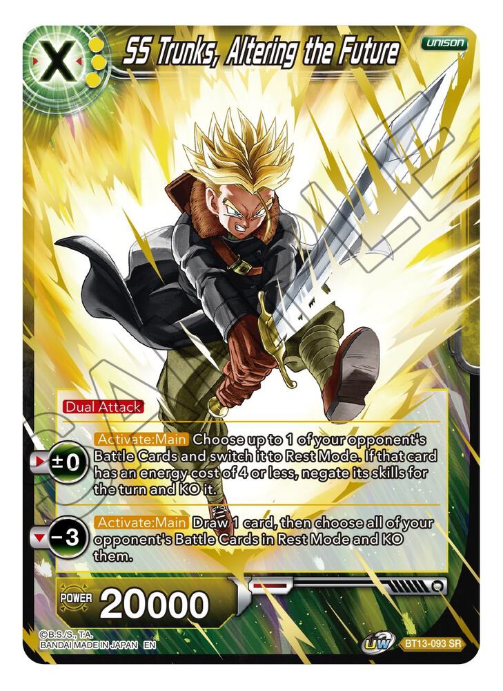 SS Trunks, Altering the Future BT13-093 card from Supreme Rivalry