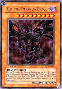 Red-Eyes Darkness Dragon SD1-EN001 card from Structure Deck: Dragon's Roar
