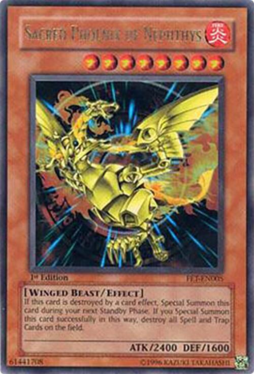 Sacred Phoenix of Nephthys FET-EN005 card from Flaming Eternity