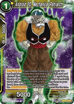 Android 20, Mechanical Patriarch BT13-115 card from Supreme Rivalry