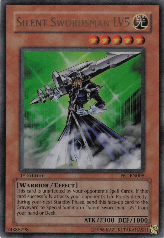 Silent Swordsman LV5 FET-EN008 card from Flaming Eternity