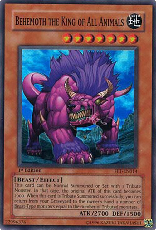 Behemoth the King of All Animals FET-EN014 card from Flaming Eternity