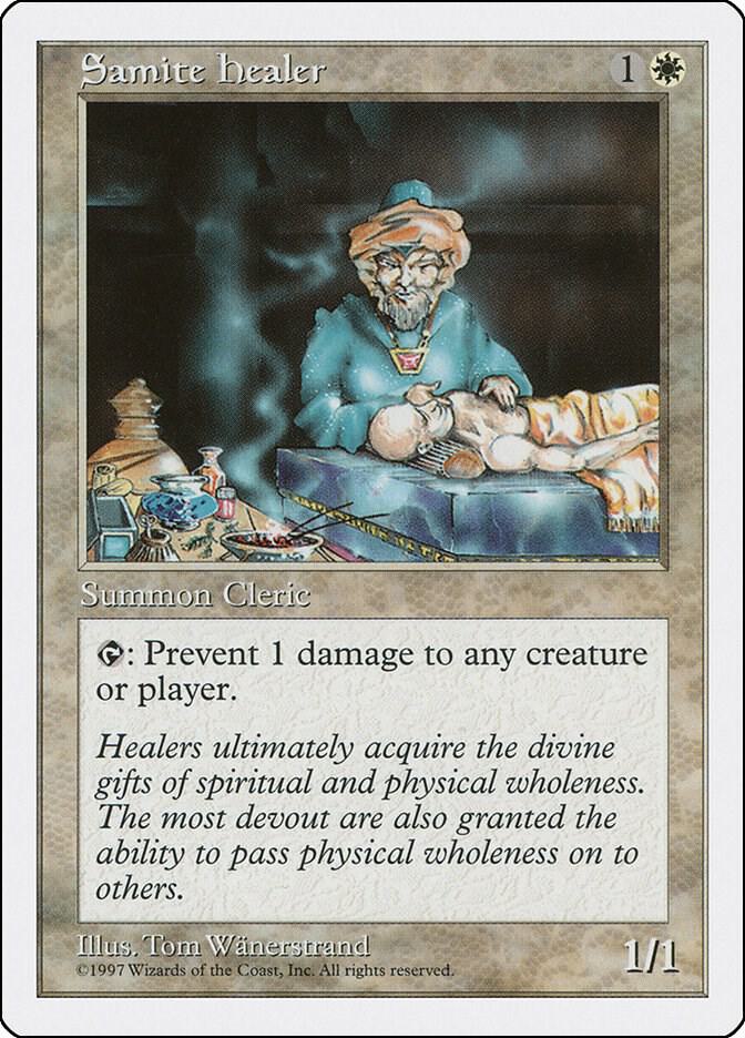 Samite Healer card from Fifth Edition