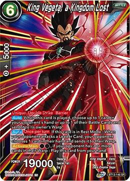 King Vegeta, a Kingdom Lost BT13-146 card from Supreme Rivalry