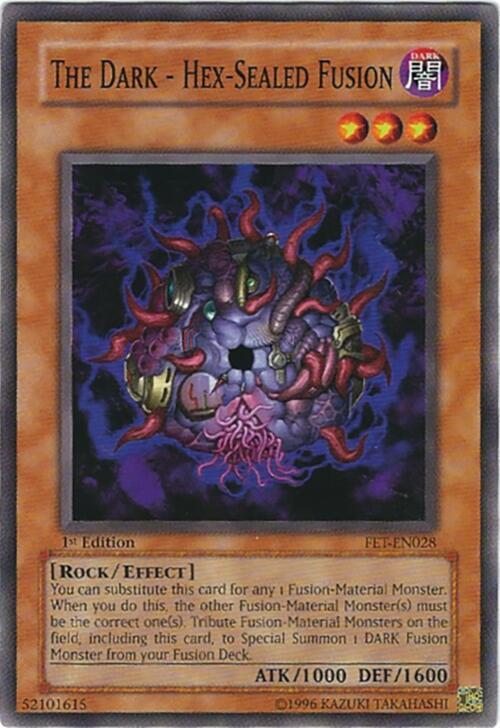 The Dark - Hex-Sealed Fusion FET-EN028 card from Flaming Eternity