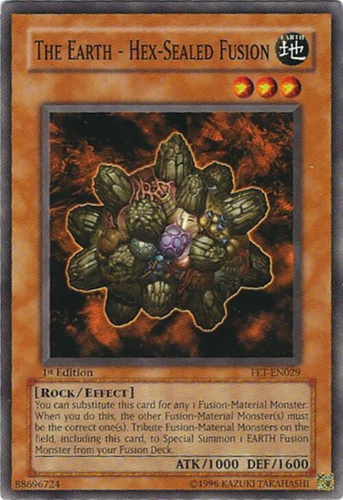The Earth - Hex-Sealed Fusion FET-EN029 card from Flaming Eternity