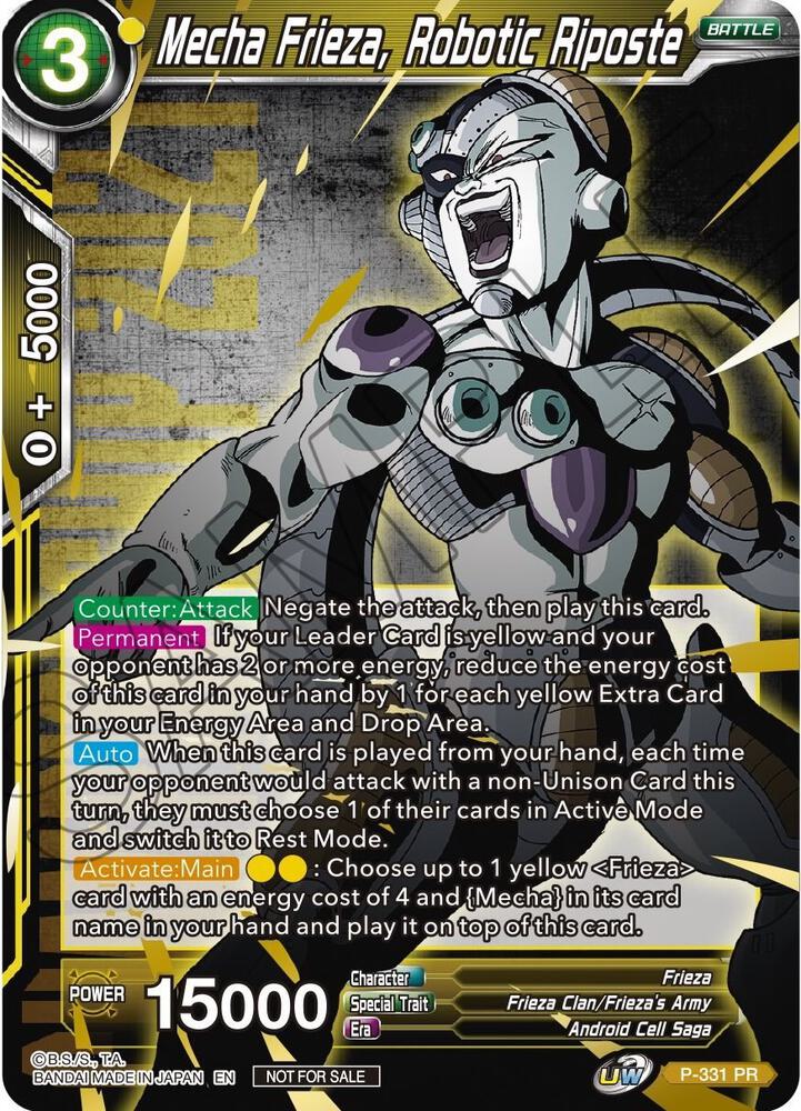 Mecha Frieza, Robotic Riposte (Championship Pack 2021 Vol.1) (Winner Gold Stamped) P-331 card from Promotion Cards