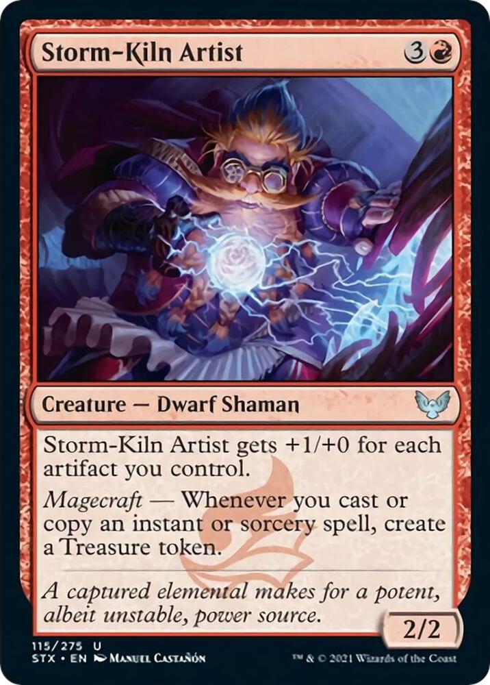 Storm-Kiln Artist 115 card from Strixhaven: School of Mages